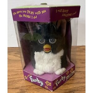 1998 Furby Black White Skunk Tuxedo Tiger Pet 70-800 NEW in BOX!